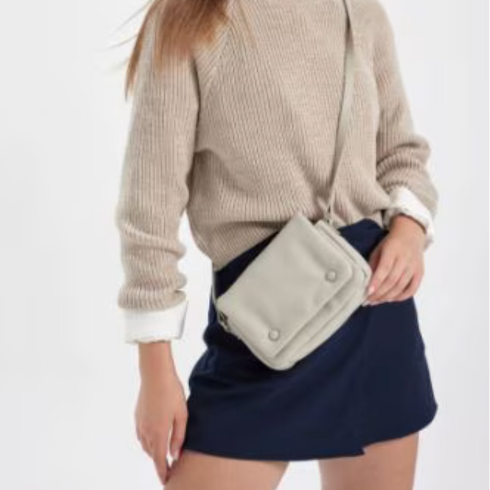 🆕H&M Crossbody Light Grey Vegan Leather Bag